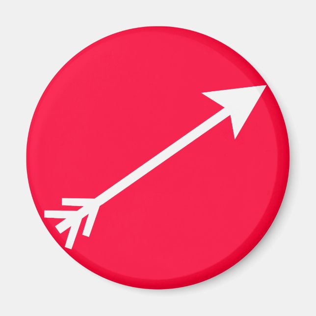 Arrow White 35deg The MUSEUM Zazzle Gifts Magnet (Front)