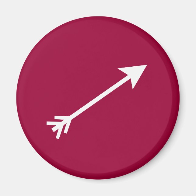 Arrow White 35deg The MUSEUM Zazzle Gifts Magnet (Front)