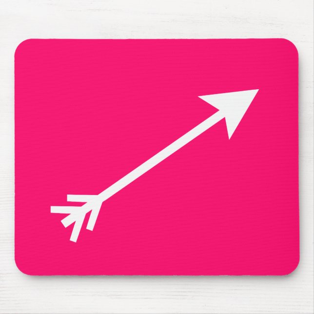 Arrow White 35deg The MUSEUM Zazzle Gifts Mouse Pad (Front)