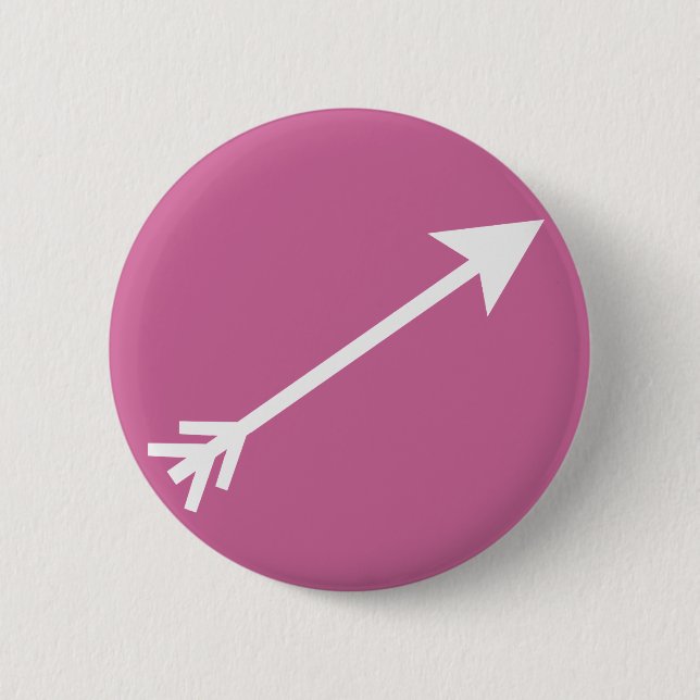 Arrow White 35deg The MUSEUM Zazzle Gifts Pinback Button (Front)
