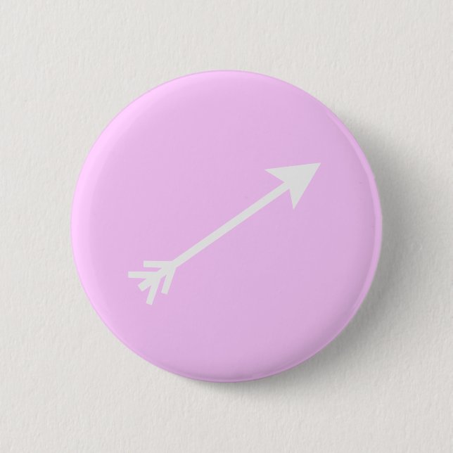 Arrow White 35deg The MUSEUM Zazzle Gifts Pinback Button (Front)