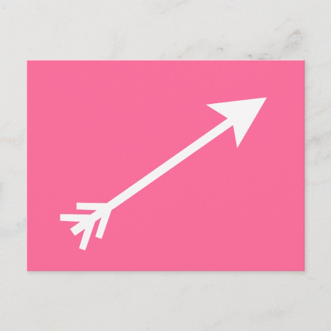 Arrow White 35deg The MUSEUM Zazzle Gifts Postcard (Front)