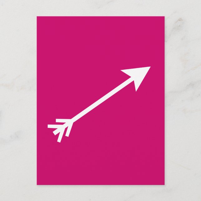 Arrow White 35deg The MUSEUM Zazzle Gifts Postcard (Front)