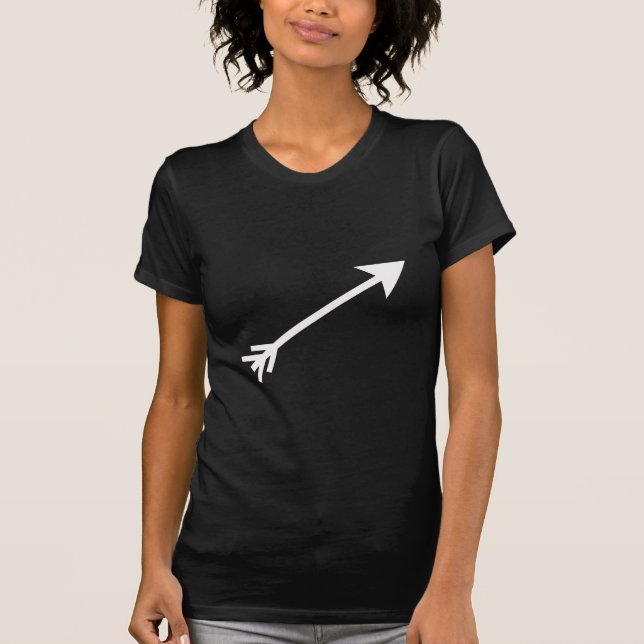 Arrow White 35deg The MUSEUM Zazzle Gifts T-Shirt (Front)