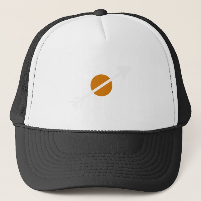 Arrow White 35deg The MUSEUM Zazzle Gifts Trucker Hat (Front)