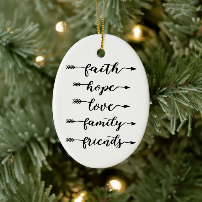 Arrow words ceramic ornament (Tree)