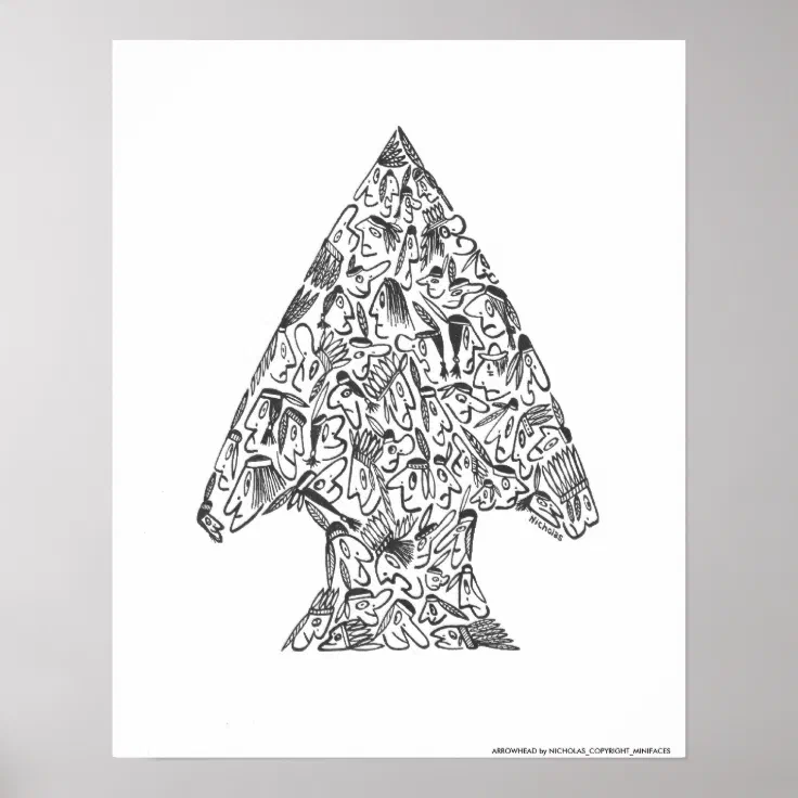 indian arrowhead drawing