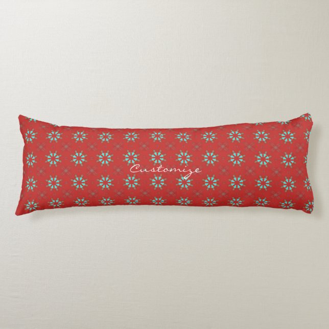 Arrowhead Feathers Pow-wow Pattern Thunder_Cove Body Pillow (Front)