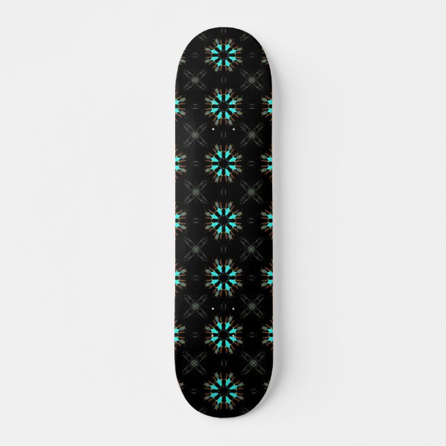 Arrowhead Feathers Pow-wow Pattern Thunder_Cove Skateboard (Front)