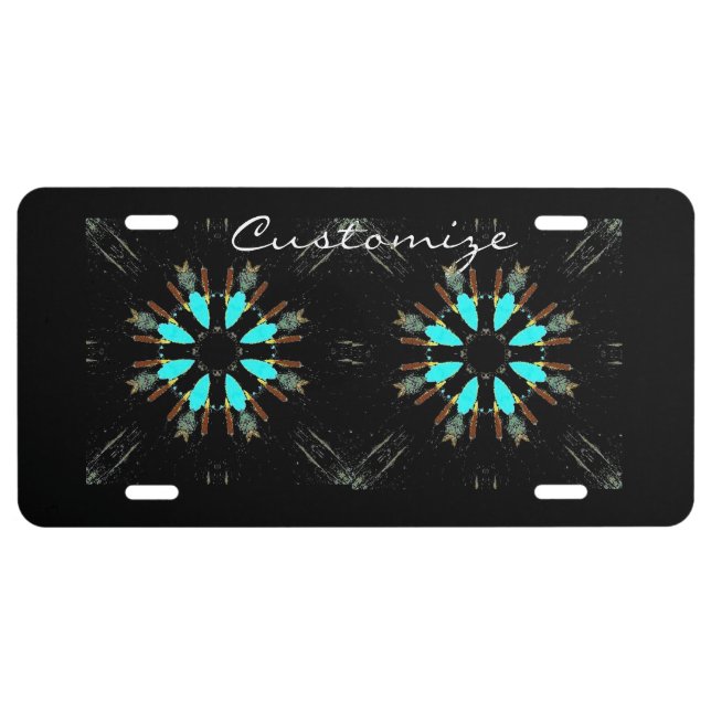 Arrowhead Feathers Pow-wow Thunder_Cove License Plate (Front)