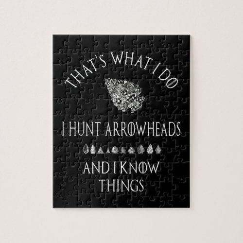 Arrowhead Hunter Artifact Hunting Collecting Gift Jigsaw Puzzle