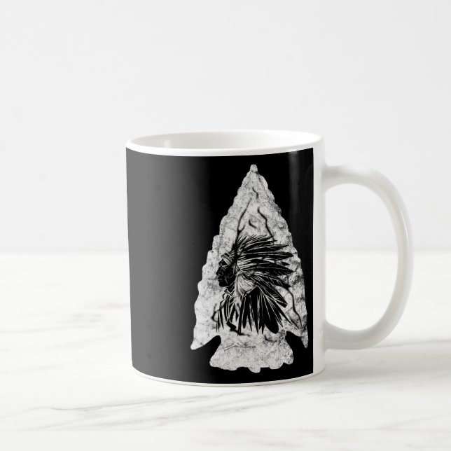 Arrowhead Hunter Indian Chief Relic Hunting Native Coffee Mug (Right)