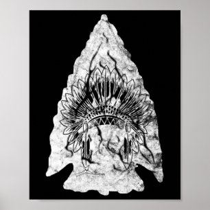 Arrowhead Hunter Native American Arrowhead Hunting Poster