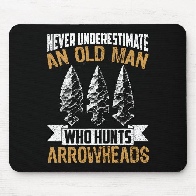 Arrowhead Hunter Shirt Old Man Grandpa Arrowhead H Mouse Pad (Front)