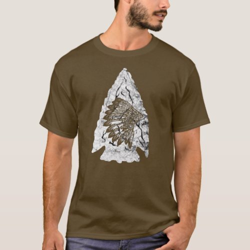 Arrowhead Hunting Native American Feather T_Shirt
