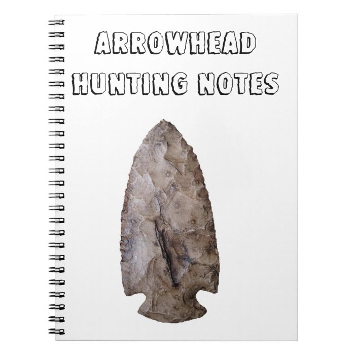 Arrowhead hunting notes spiral notebook