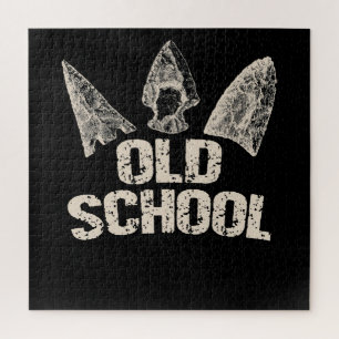 Arrowhead Hunting Old School Archery Lover Gift Jigsaw Puzzle