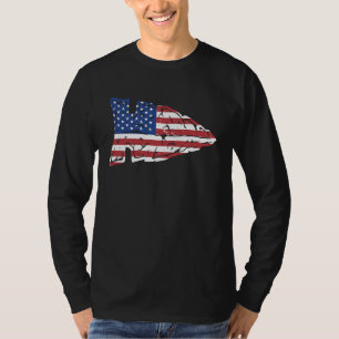 Arrowhead Hunting USA Flag Arrowhead Hunter T-Shirt