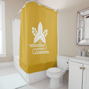 Arrowheads and water shower curtain