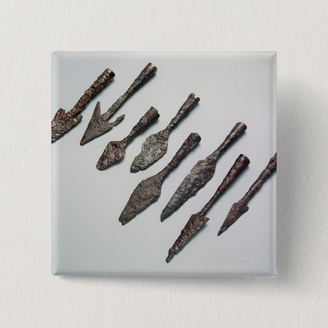 Arrowheads, Iron Age (iron) Pinback Button (Front)