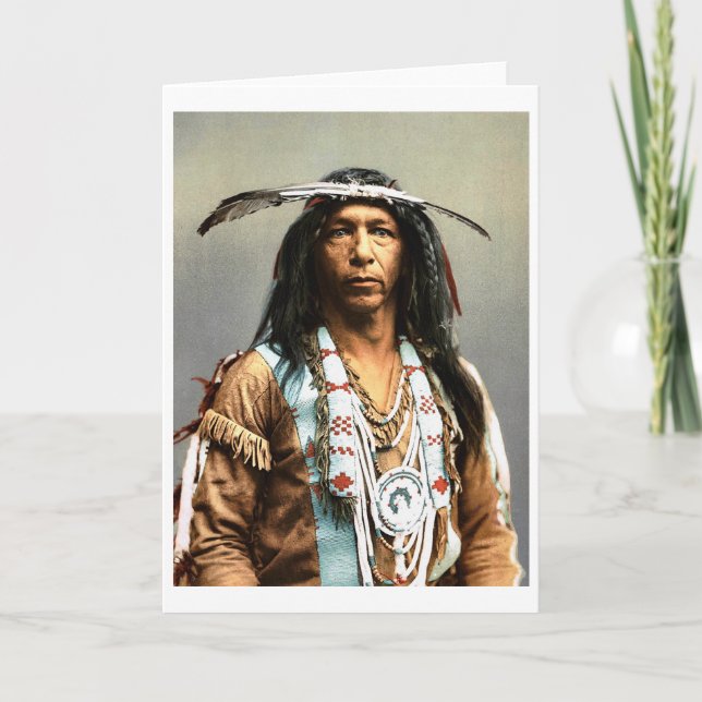 Arrowmaker, an Ojibwa brave,1903 Holiday Card (Front)