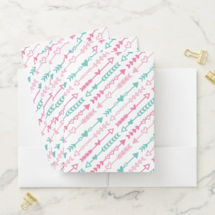 Arrows and Hearts Pocket Folder