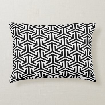 arrows black and white geometrical pattern decorative pillow