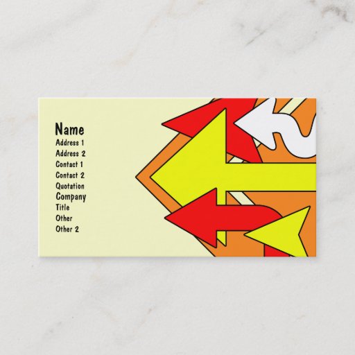 Customizable Arrows Business Card