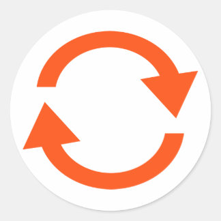 Arrows circle classic round sticker