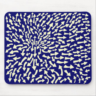 Arrows - Cream on Dark Blue 000066 Mouse Pad