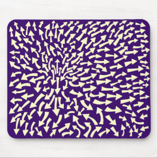 Arrows - Cream on Deep Purple 330066 Mouse Pad