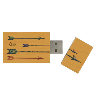 Arrows Custom Wooden USB Drive