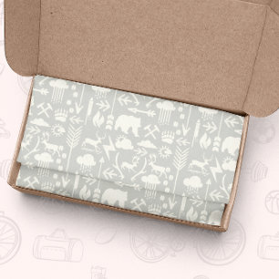 Arrows Deer Bears and Clouds Pattern Tissue Paper