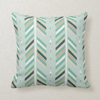 Arrows in Mint & Navy Throw Pillow