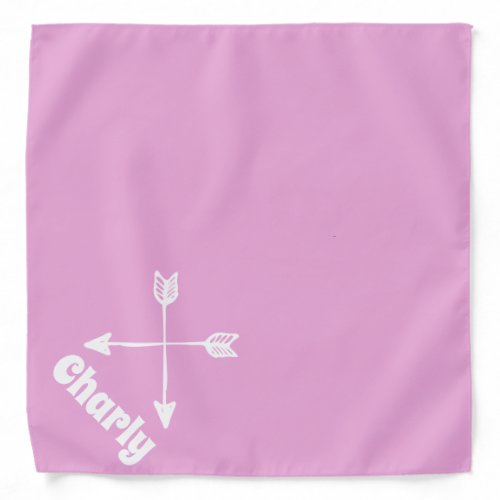 arrows light pink personalized pet bandana