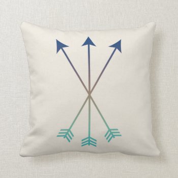 Arrows Modern Tribal Watercolor Art Navy And Blue Throw Pillow by DifferentStudios at Zazzle