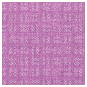 Arrows on Light Pink Purple Linen Fabric