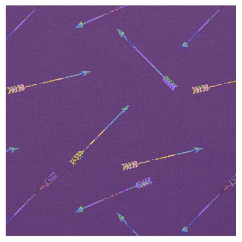 Arrows on Purple  Valentines Day Fabric