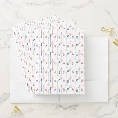 Arrows Pattern Pocket Folder