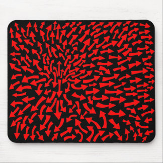 Arrows - Red on Black Mouse Pad