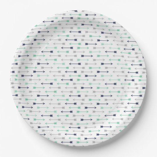 Arrows Themed Baby Shower Paper Plates | Zazzle.com