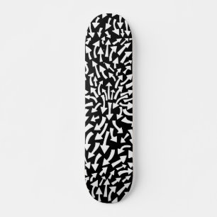 Arrows - White on Black (70s Flashback) Skateboard Deck