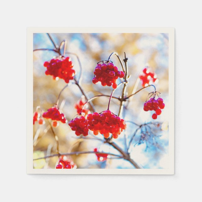 Arrowwood Berries Paper Napkins (Front)