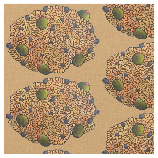 Arroz con Gandules Puerto Rican Food Sofrito Fabric