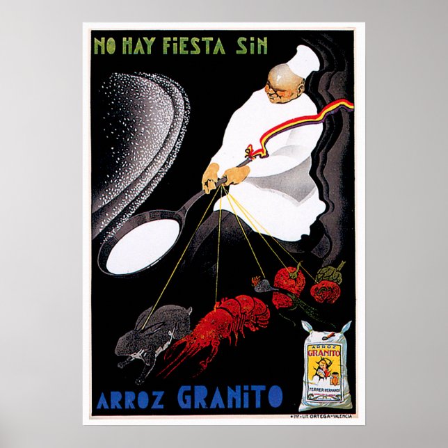 Arroz Granito Vintage Food Ad Art Poster (Front)