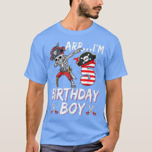 Arrr I'm 5 Birthday 5th Dabbing Skeleton Pirate Fo T-Shirt