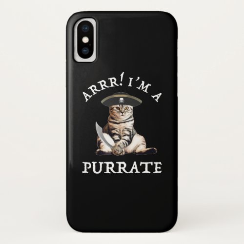 Arrr Im A Purrate iPhone X Case