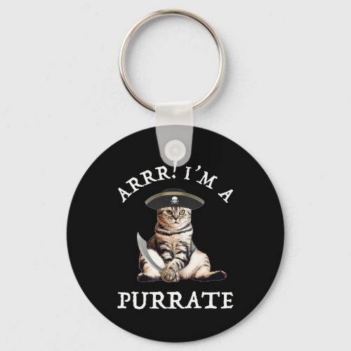 Arrr Im A Purrate Keychain