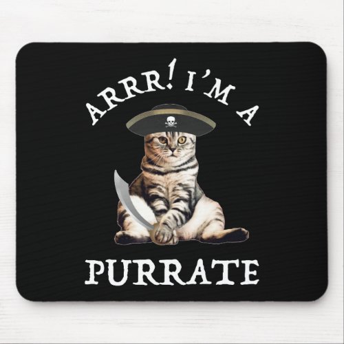 Arrr Im A Purrate Mouse Pad