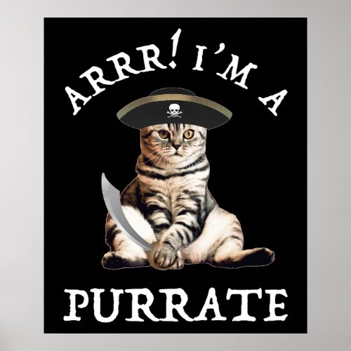 Arrr Im A Purrate Poster